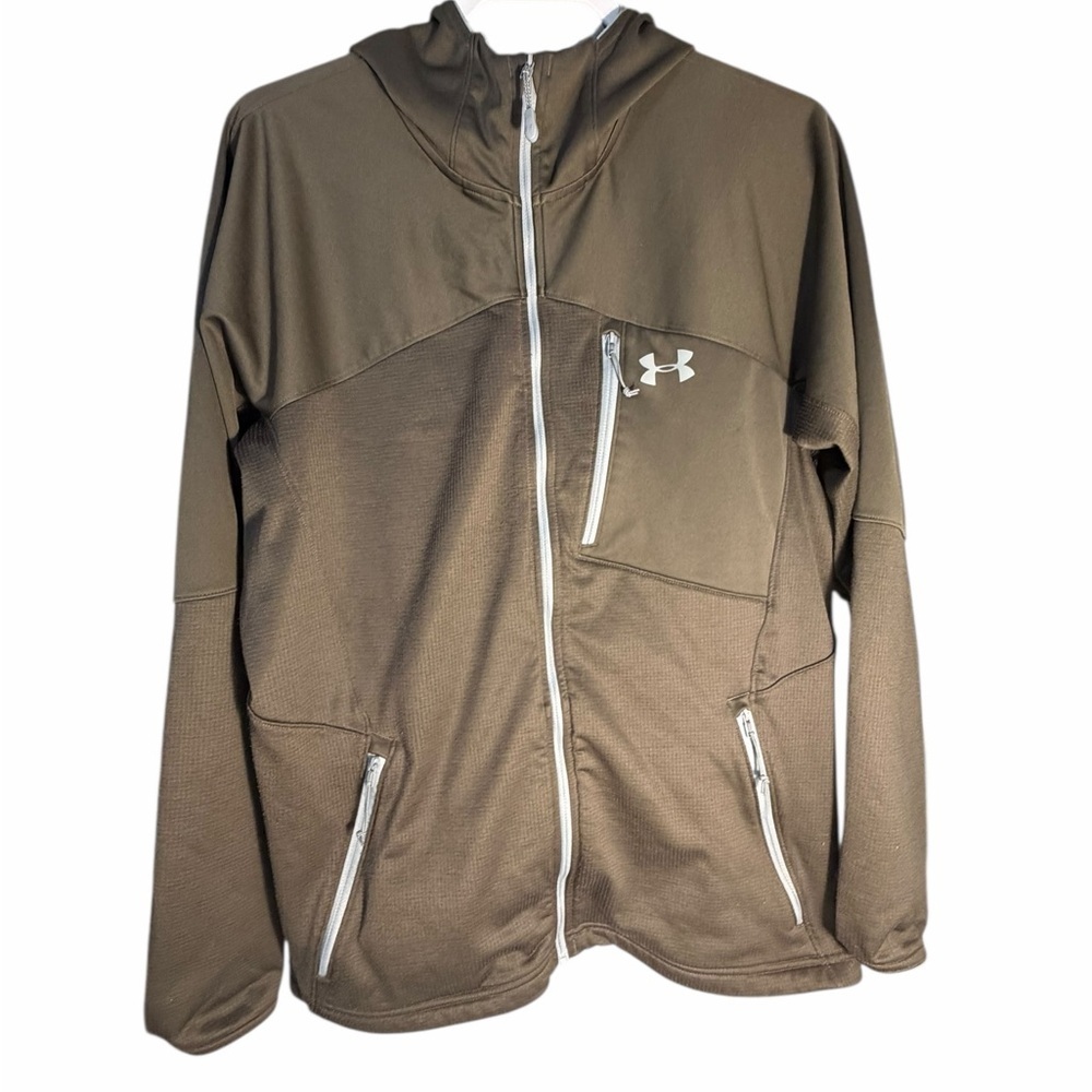 Under Armour Cold Gear Reactor Full Zip Hoodie Jacket Sz Lrg